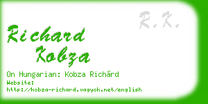 richard kobza business card