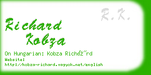 richard kobza business card